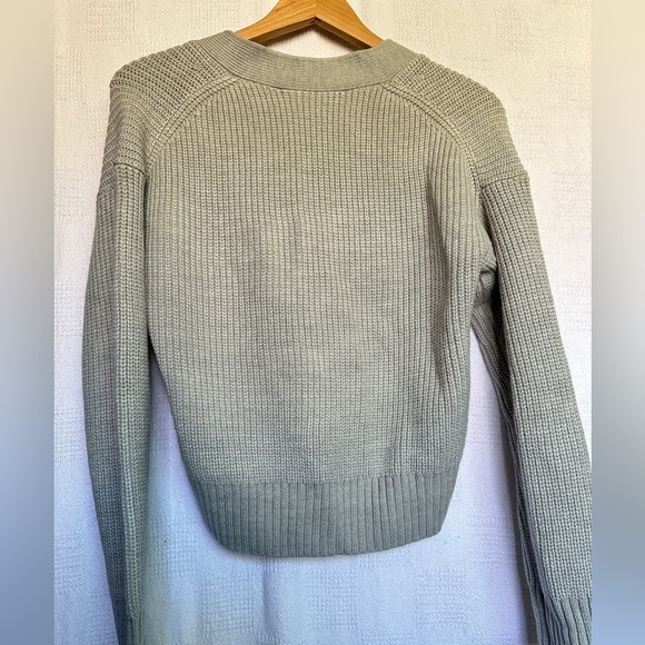 FRENCH CONNECTION knit Sparkly Embellished Cardigan In Light Grey - Picture 7 of 7